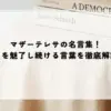 名言 マザーテレサ